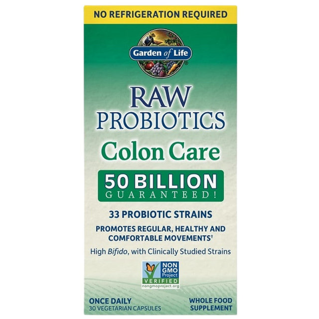 Raw Probiotics | Colon Care - 30 капсули  Garden Of Life - Nutra Best Bulgaria