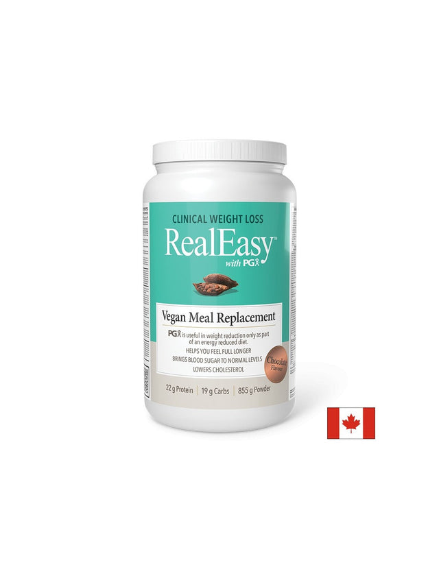 Real Easy с PGX  - шейк с грахов протеин и водоразтворими фибри, 855 g прах, с вкус на шоколад  Natural Factors - Nutra Best Bulgaria