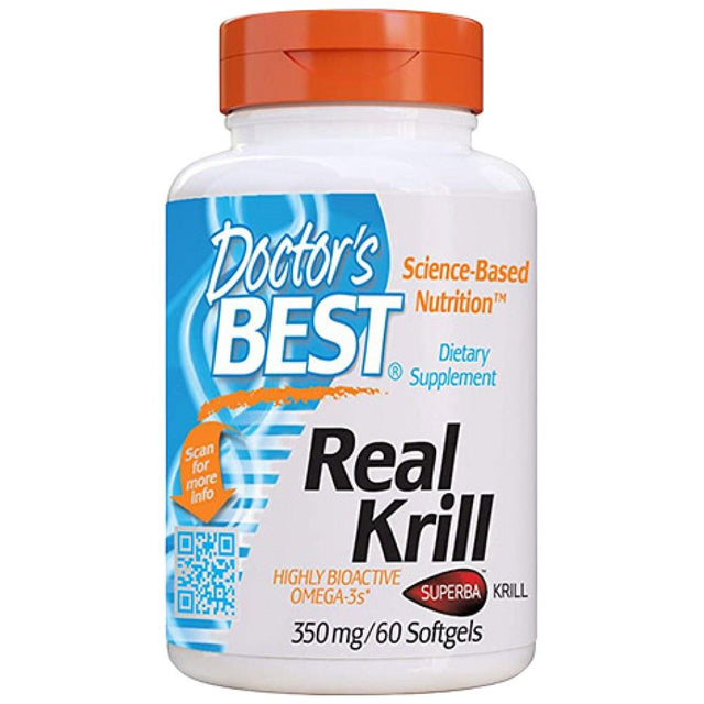 Real Krill 350 mg - 60 Гел капсули  Doctor’s Best - Nutra Best Bulgaria
