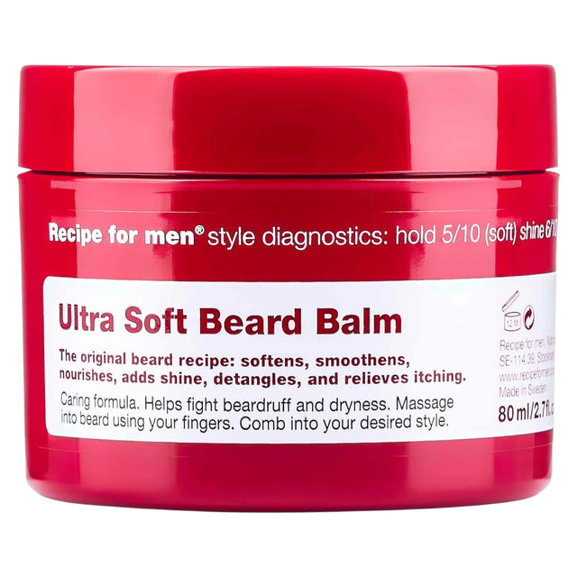 Recipe For Men, Ultra Soft Beard Balm, Beard Balm, Softening, 80 ml  Recipe For Men - Nutra Best Bulgaria