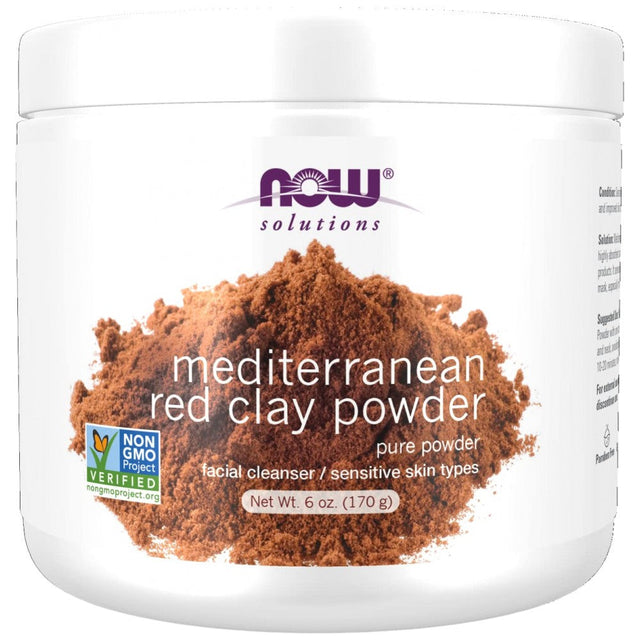 Red Clay Powder Moroccan - 170 грама  NOW Foods - Nutra Best Bulgaria