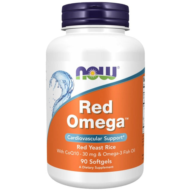 Red Omega™ | Red Yeast Rice - 90 Гел капсули  NOW Foods - Nutra Best Bulgaria