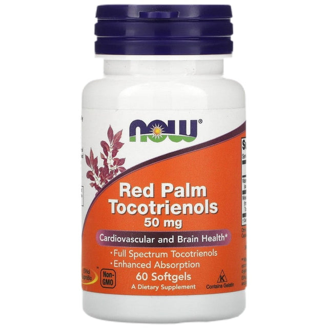 Red Palm Tocotrienols 50 mg - 60 Гел капсули  NOW Foods - Nutra Best Bulgaria