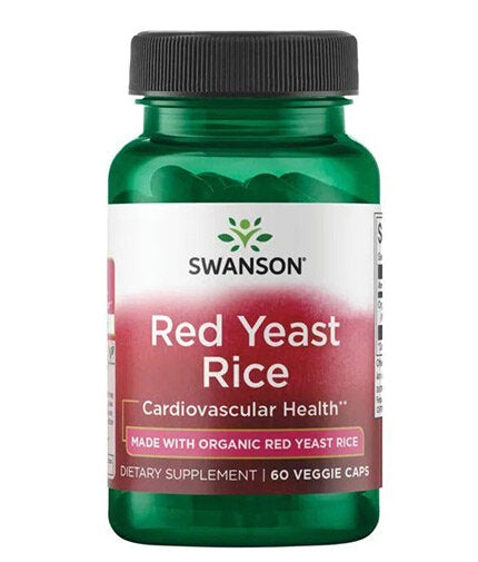Red Yeast Rice 600 mg | Made with Organic Red Yeast Rice - 60 капсули  Swanson - Nutra Best Bulgaria