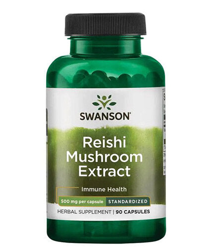 Reishi Mushroom Extract 500 mg | Standardized - 90 капсули  Swanson - Nutra Best Bulgaria