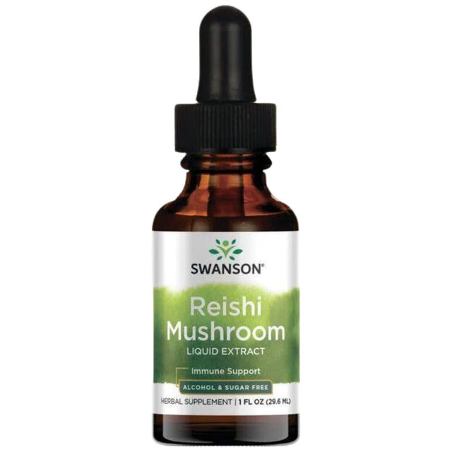 Reishi Mushroom Liquid Extract (Alcohol- & Sugar-Free) - 29.6 мл  Swanson - Nutra Best Bulgaria