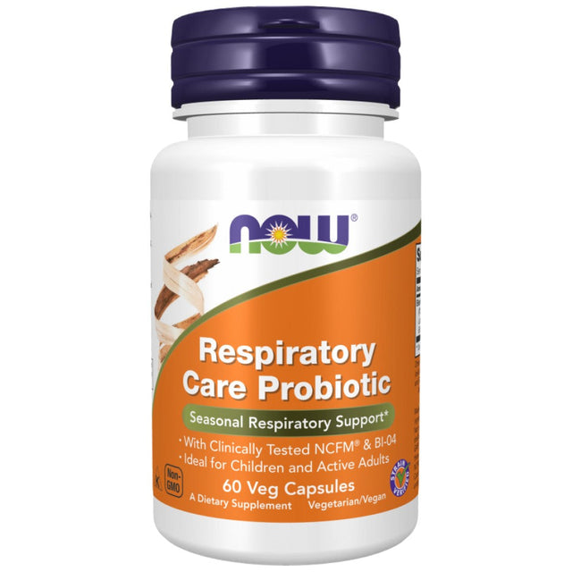 Respiratory Care Probiotic | with 12 Billion Active Cells - 60 капсули  NOW Foods - Nutra Best Bulgaria