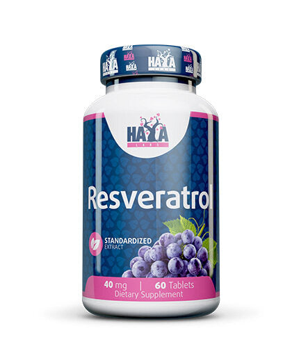 Resveratrol 40mg. / 60 Tabs.  Haya Labs - Nutra Best Bulgaria