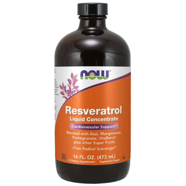 Resveratrol Natural / Liquid Concentrate - 473 мл  NOW Foods - Nutra Best Bulgaria