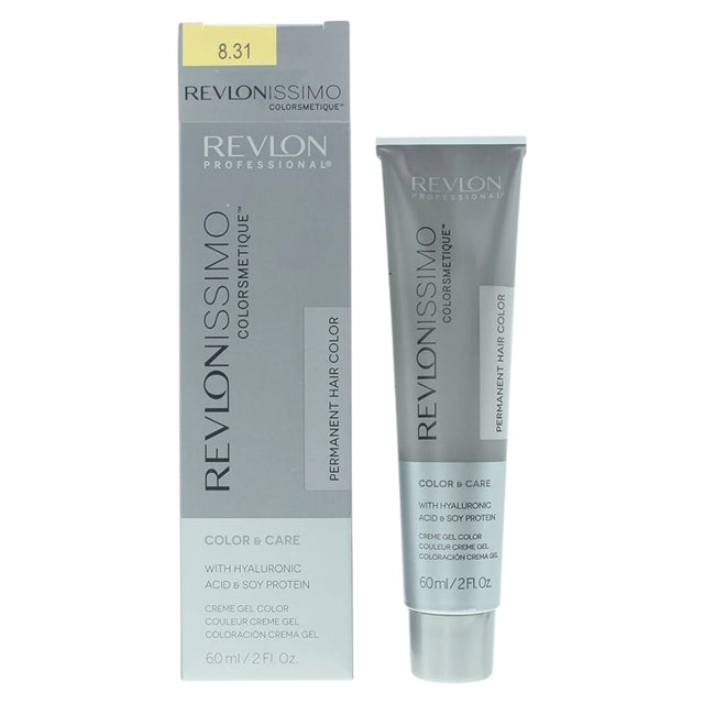 Revlon, Revlonissimo Colorsmetique, KER-HA Complex, Permanent Hair Dye, 8.31 Light Beige Blonde, 60 ml  Revlon - Nutra Best Bulgaria