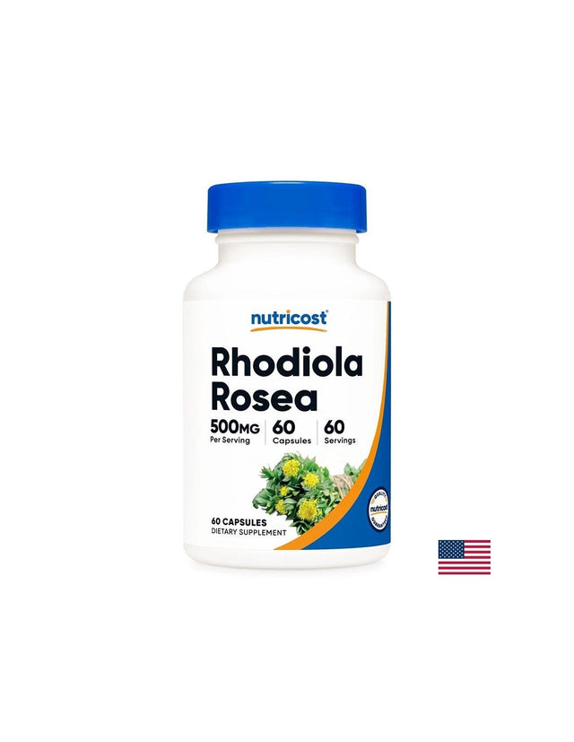 Стрес и добро настроение - Златен корен - Rhodiola Rosea, 60 капсули  Nutricost - Nutra Best Bulgaria