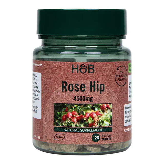 Екстракт от шипки (Rose Hip) 750мг 120 таблетки HOLLAND & BARRETT  Holland and Barrett - Nutra Best Bulgaria