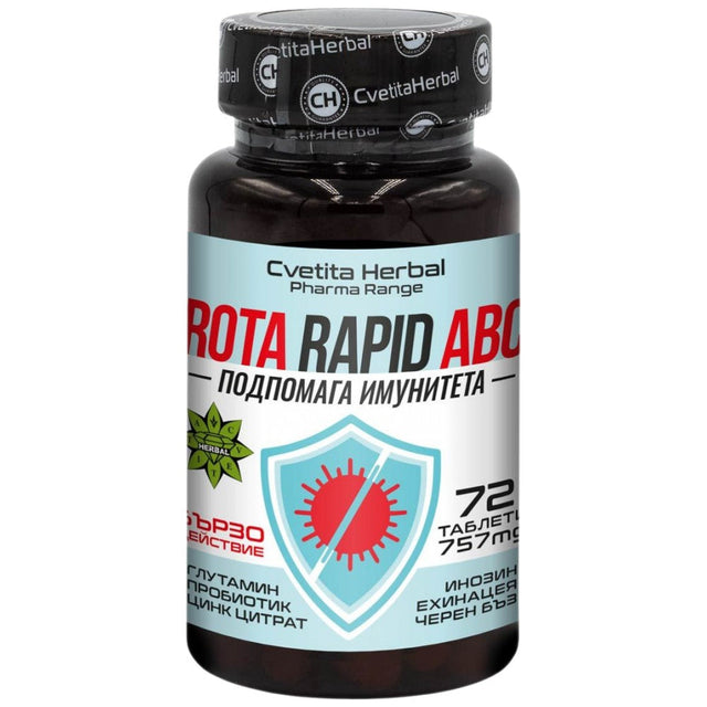 Rota Rapid ABC 757 mg 72 Таблетки  Cvetita Herbal - Nutra Best Bulgaria