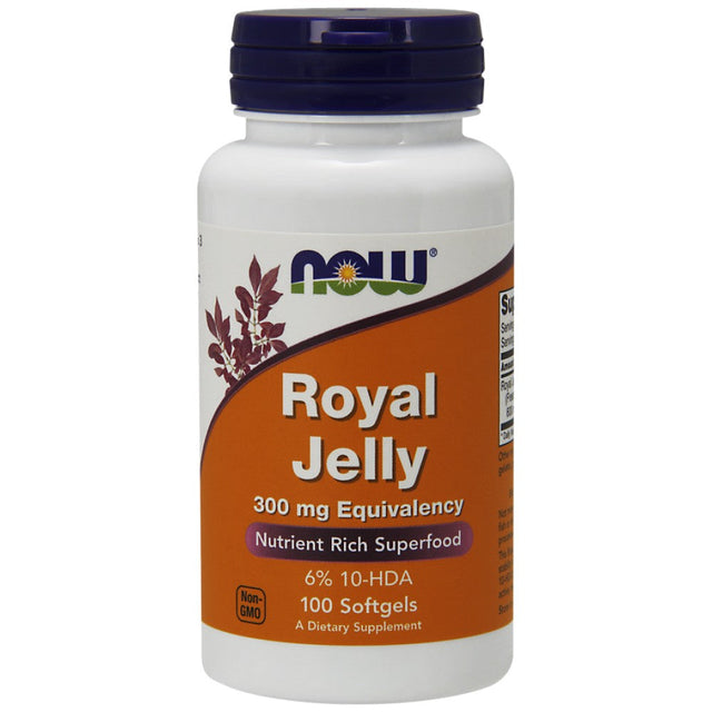 Royal Jelly 300 mg - 100 Гел капсули  NOW Foods - Nutra Best Bulgaria
