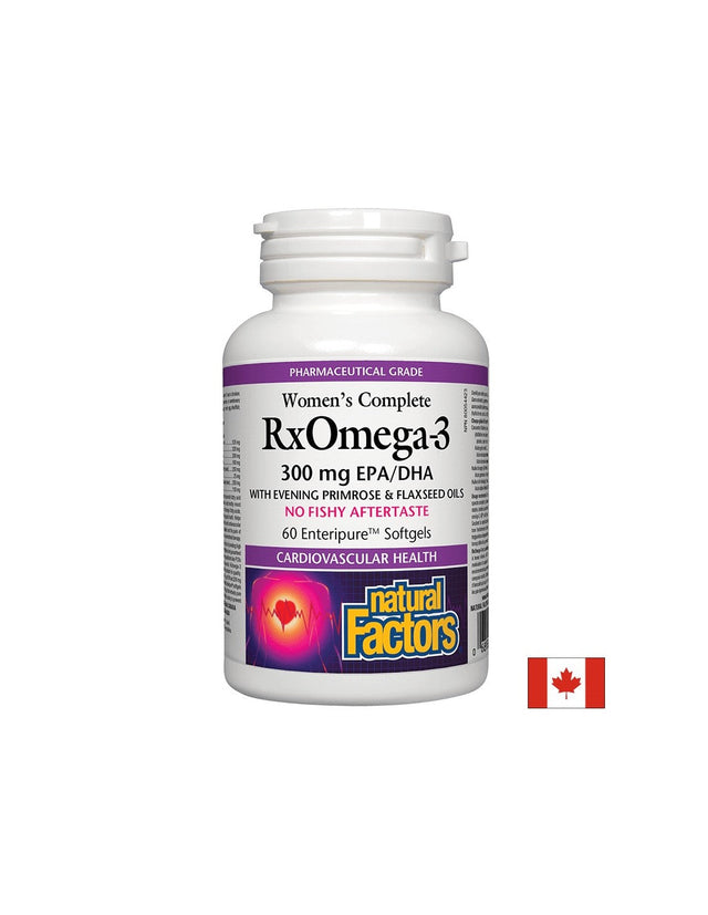 RxOmega Women's Complete 3 1035 mg - 60 Гел капсули  Natural Factors - Nutra Best Bulgaria