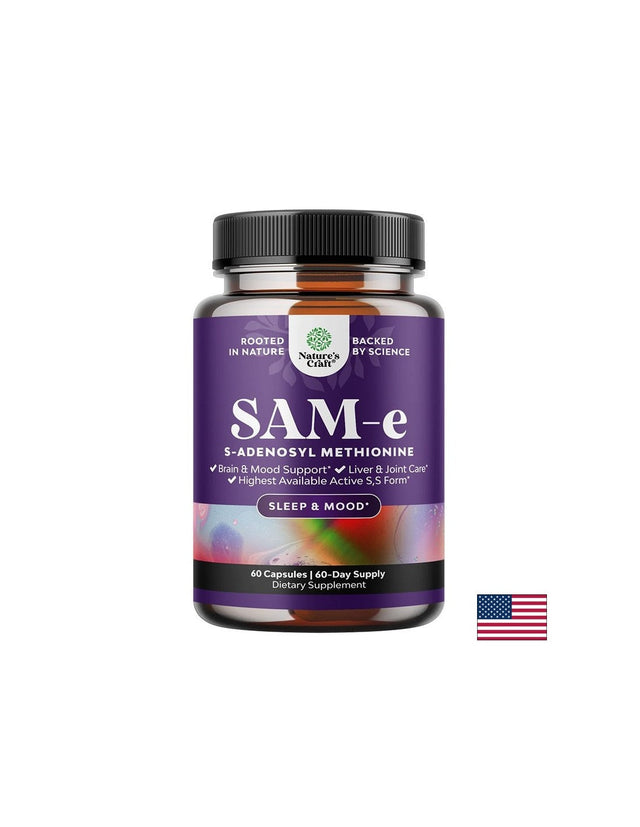 САМ-е (S-аденозил метионин) – Нервна система и ставен комфорт, 200 mg, 60 капсули  Nature's craft - Nutra Best Bulgaria