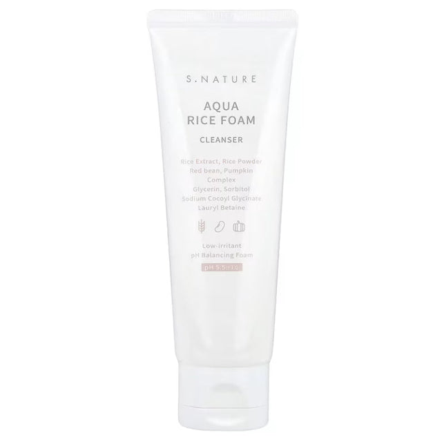 S.NATURE - Aqua Rice Foam Cleanser, 80ml (2.7 fl oz)  S.NATURE - Nutra Best Bulgaria