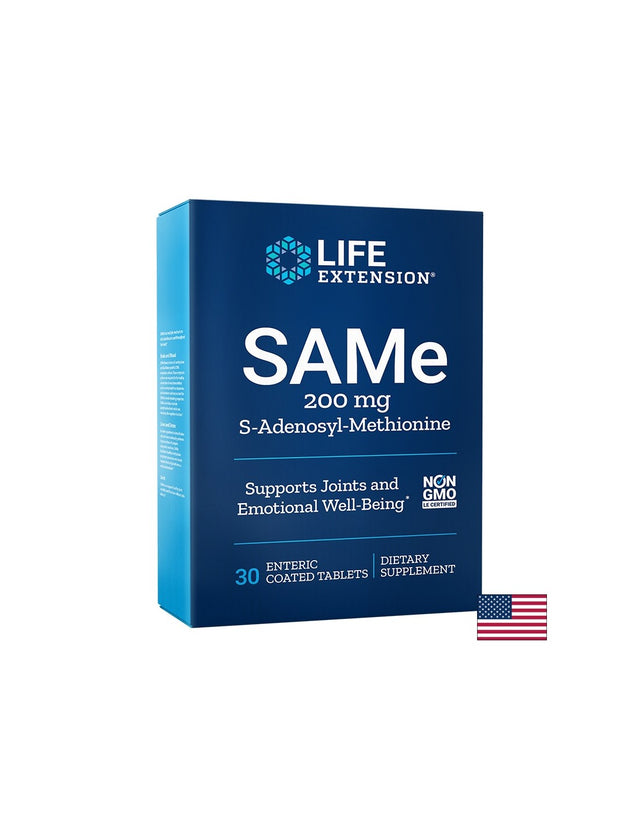 SAMe - S-Adenosyl-Methionine/ САМе - С-Аденозил-Метионин 200 mg х 30 стомашно-устойчиви таблетки  Life Extension - Nutra Best Bulgaria