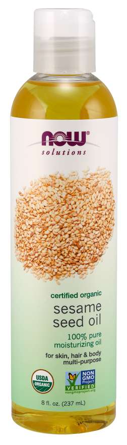 Био сусамово масло - SESAME SEED OIL ORGANIC - 237 ml  NOW Foods - Nutra Best Bulgaria