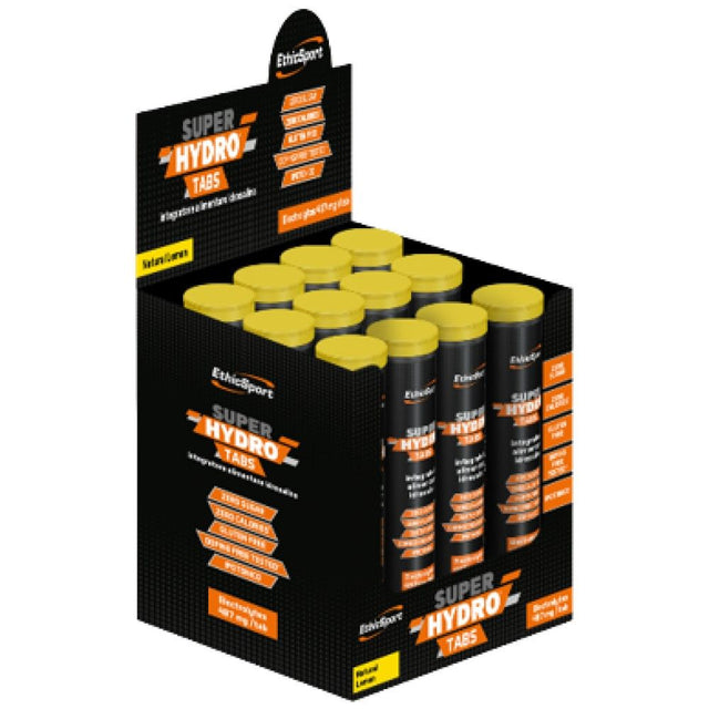 SUPER HYDRO TABS | Isotonic Effervescent Tabs - 12 x 20 разтворими таблетки  EthicSport - Nutra Best Bulgaria