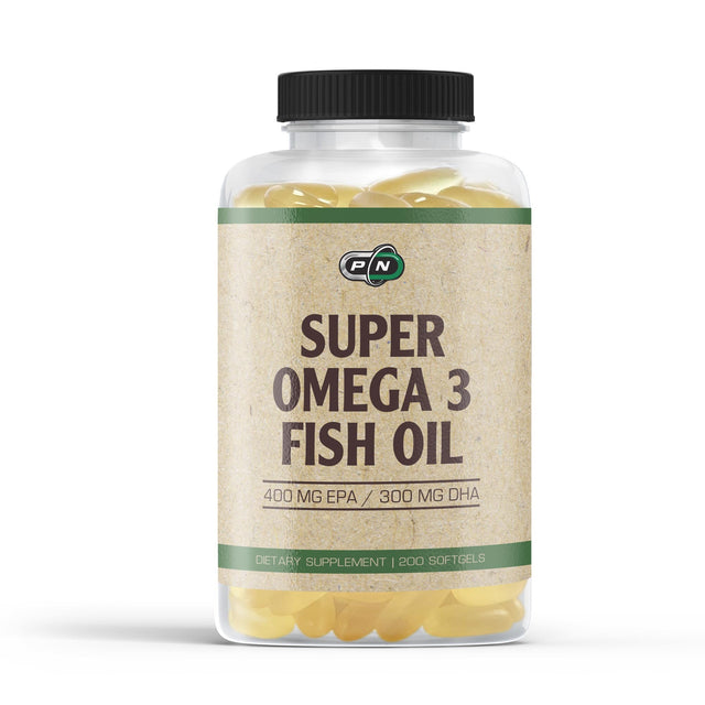 SUPER OMEGA 3 FISH OIL 1000 mg - 400 EPA / 300 DHA - 200 Дражета  Pure Nutrition - Nutra Best Bulgaria