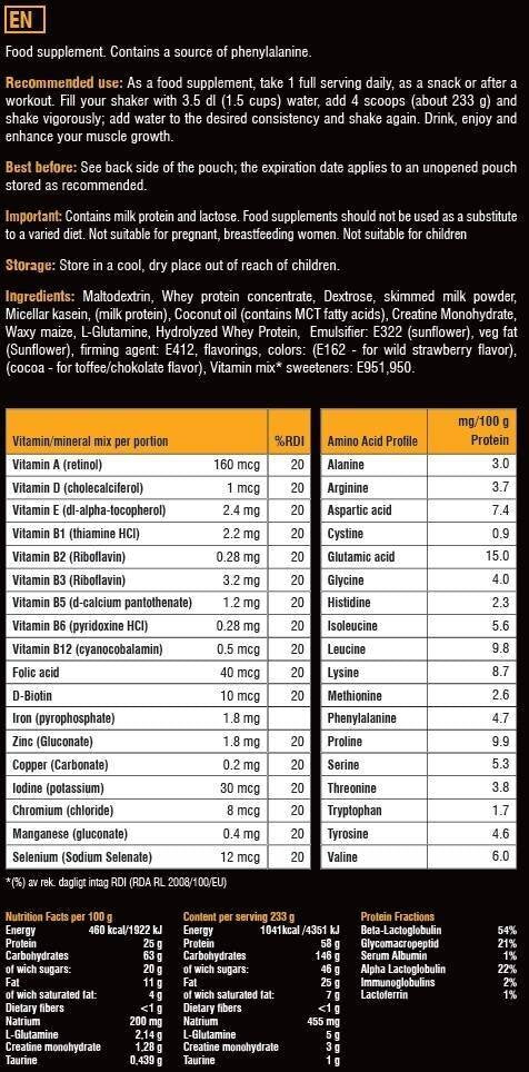 SWEDISH Supplements Massive Mass Gainer 3.50 кг  Swedish Supplements - Nutra Best Bulgaria