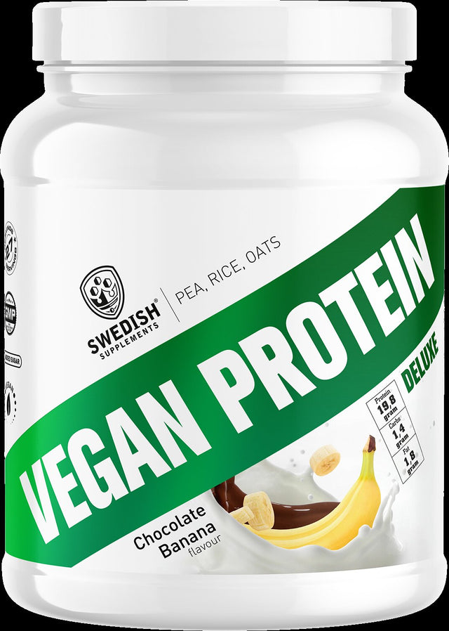 SWEDISH Supplements Vegan Protein Deluxe | from Pea, Rice and Oats [750 грама, 27 Дози]  Swedish Supplements - Nutra Best Bulgaria