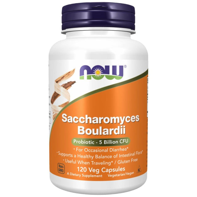 Saccharomyces Boulardii - 120 капсули  NOW Foods - Nutra Best Bulgaria