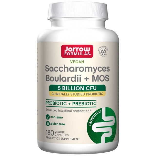 Saccharomyces Boulardii + MOS - 180 капсули  Jarrow Formulas - Nutra Best Bulgaria