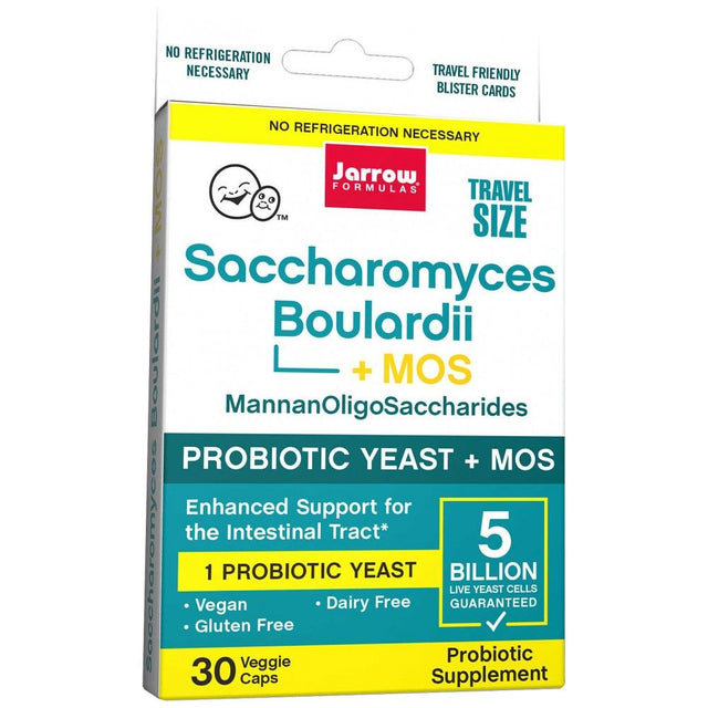 Saccharomyces Boulardii + MOS - 30 капсули  Jarrow Formulas - Nutra Best Bulgaria