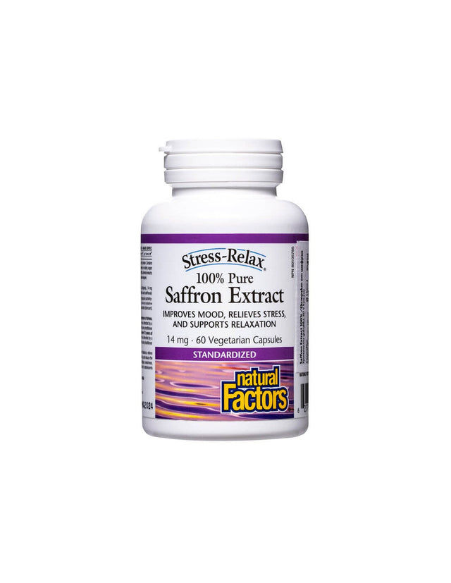 Saffron Extract 100%  Екстракт от шафран 60 V капсули Natural Factors  Natural Factors - Nutra Best Bulgaria