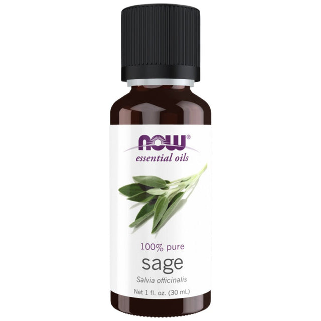Sage Oil | 100% Pure Salvia Officinalis - 30 мл  NOW Foods - Nutra Best Bulgaria