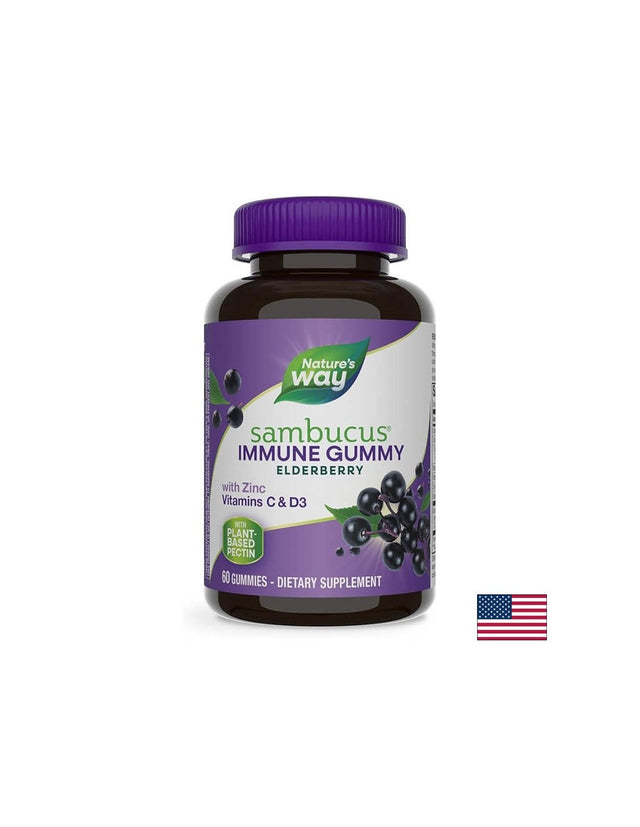 Sambucus 25 mg - 60 желирани бонбони  Nature’s Way - Nutra Best Bulgaria