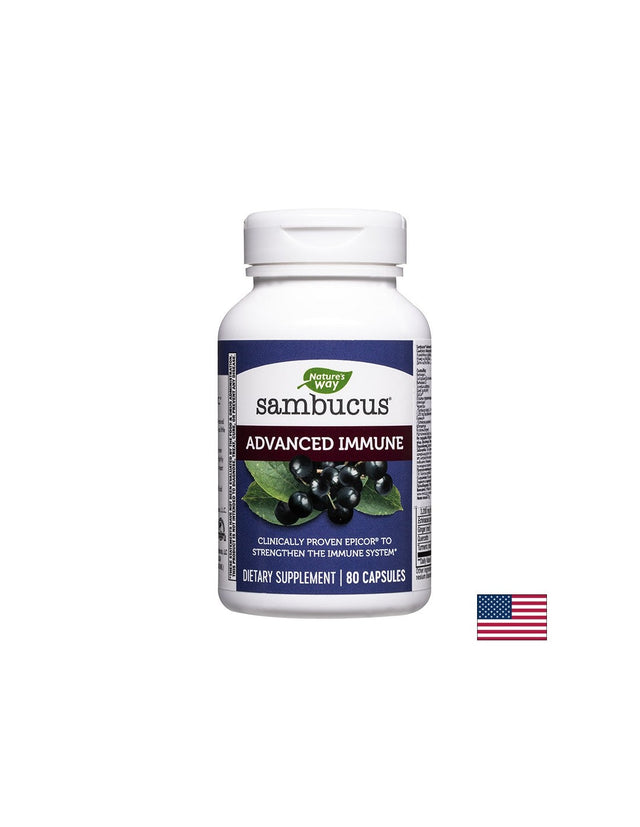 Sambucus Advanced Immune - Самбукус Advanced Immune, 80 капсули Nature’s Way  Nature’s Way - Nutra Best Bulgaria