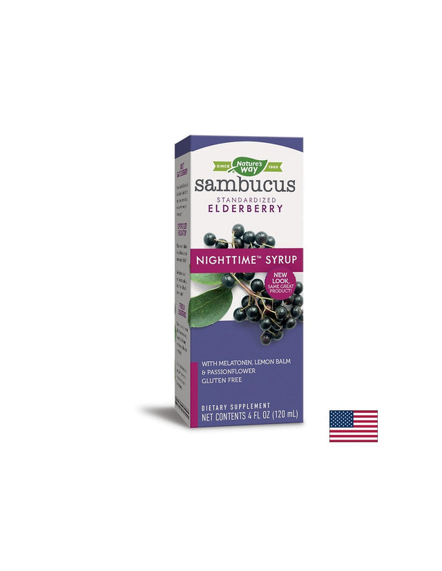 Sambucus NightTime Syrup/ Самбукус NightTime сироп х 120 ml Nature’s Way  Nature’s Way - Nutra Best Bulgaria