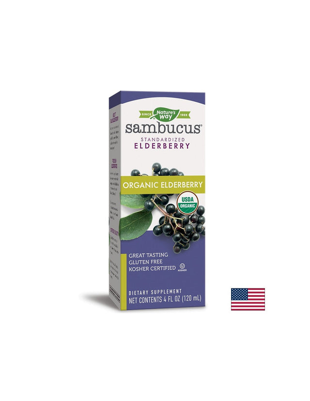 Sambucus Organic Syrup / Самбукус Оргáник сироп x 120 ml Nature’s Way  Nature’s Way - Nutra Best Bulgaria