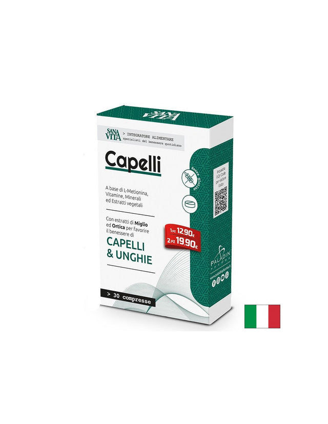 Формула за Коса, Кожа и Нокти - Sanavita Capelli, 30 таблетки  Paladin Pharma - Nutra Best Bulgaria