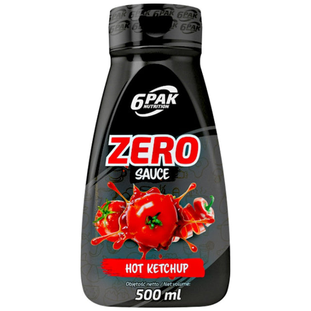 Sauce Zero - Hot Ketchup - 500 мл  6PAK Nutrition - Nutra Best Bulgaria