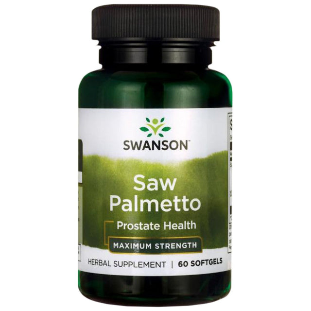 Saw Palmetto - Maximum Strength 320 mg 60 Гел капсули  Swanson - Nutra Best Bulgaria