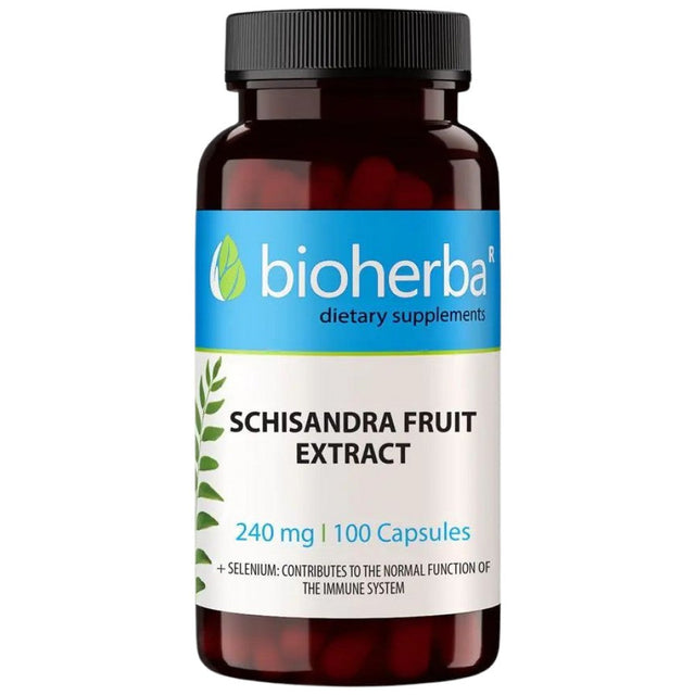Schisandra Fruit Extract 240 mg - 100 капсули  Bioherba - Nutra Best Bulgaria