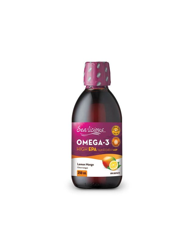 Sea-Licious® Omega-3 High EPA + Vitamin D3 / Омега-3 (високо съдържание на EPA) + витамин D3, 250 ml Natural Factors  Natural Factors - Nutra Best Bulgaria