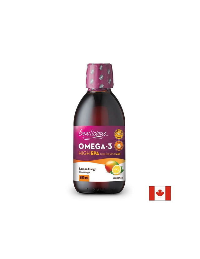 Sea-Licious® Omega-3 High EPA + Vitamin D3 / Омега-3 (високо съдържание на EPA) + витамин D3, 250 ml Natural Factors  Natural Factors - Nutra Best Bulgaria
