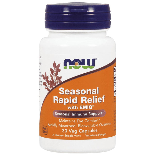 Seasonal Rapid Relief - 30 капсули  NOW Foods - Nutra Best Bulgaria