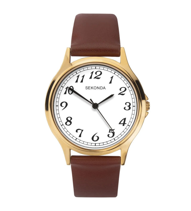 Sekonda, Sekonda, Quartz Leather Strap Watch, 1684.82, For Men  Sekonda - Nutra Best Bulgaria
