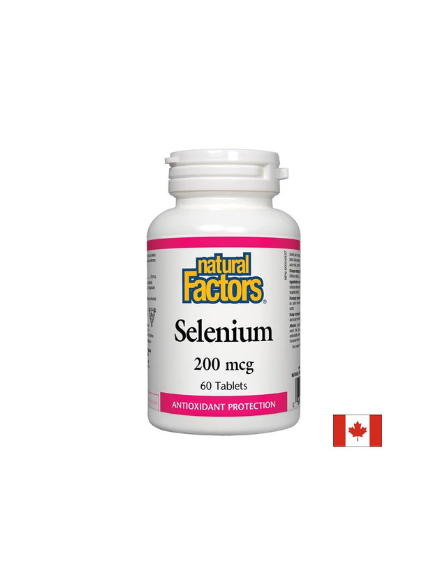 Selenium 200 mcg - 60 Таблетки  Natural Factors - Nutra Best Bulgaria