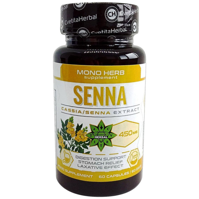 Senna 450 mg 60 капсули  Cvetita Herbal - Nutra Best Bulgaria