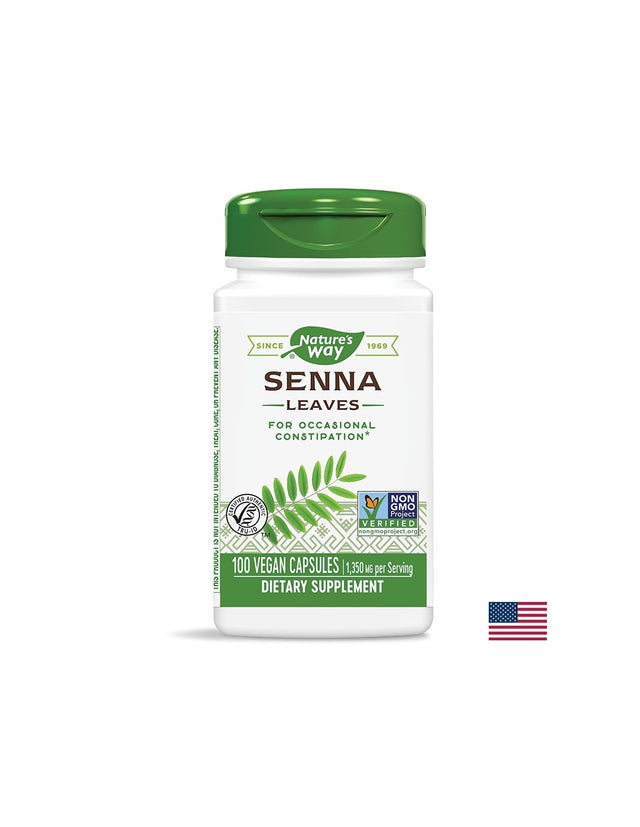 Senna Leaf - Сена (лист) - срещу запек, 450 mg, 100 капсули Nature’s Way  Nature’s Way - Nutra Best Bulgaria