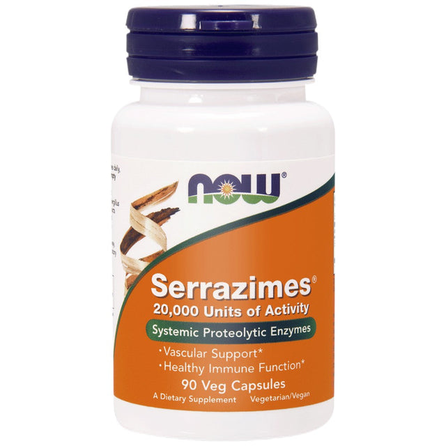 Serrazimes ® 20,000 Units / 90 VCaps. - 0  NOW Foods - Nutra Best Bulgaria