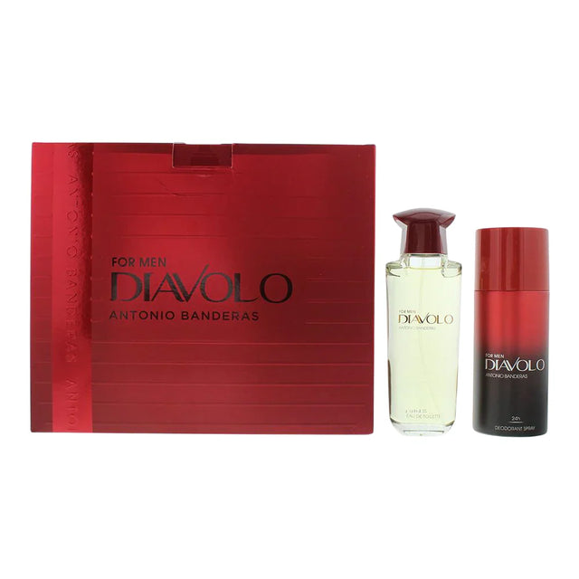 Set Antonio Banderas: Diavolo, Eau De Toilette, For Men, 100 ml + Diavolo, 24h Protection, Deodorant Spray, For Men, 150 ml  Antonio Banderas - Nutra Best Bulgaria