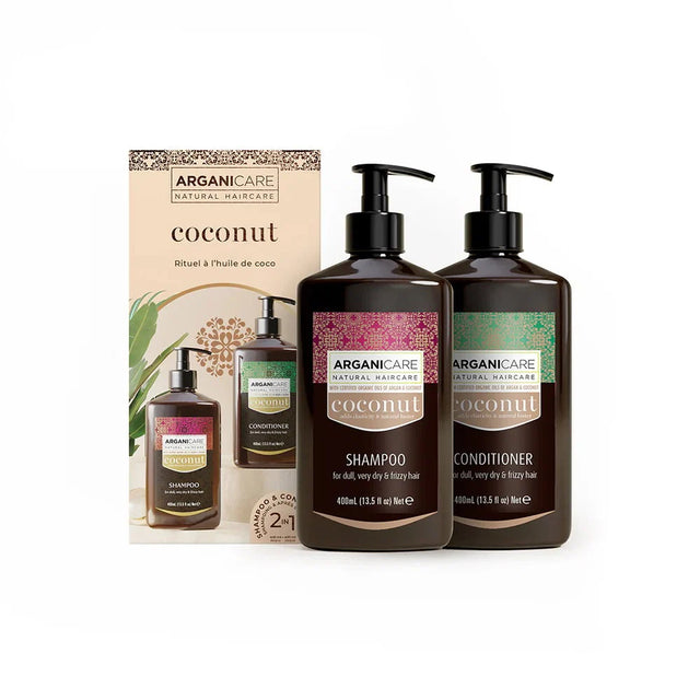 Set Arganicare: Coconut, Hair Shampoo, Nourishing & Moisturising, 400 ml + Coconut, Hair Conditioner, Hydrating & Nourishing, 400 ml  Arganicare - Nutra Best Bulgaria